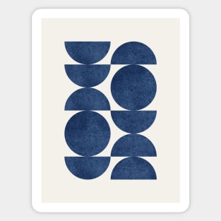 Blue Navy Retro Scandinavian Sticker